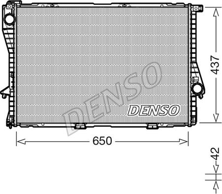 Denso DRM05048 - Radiators, Motora dzesēšanas sistēma autodraugiem.lv
