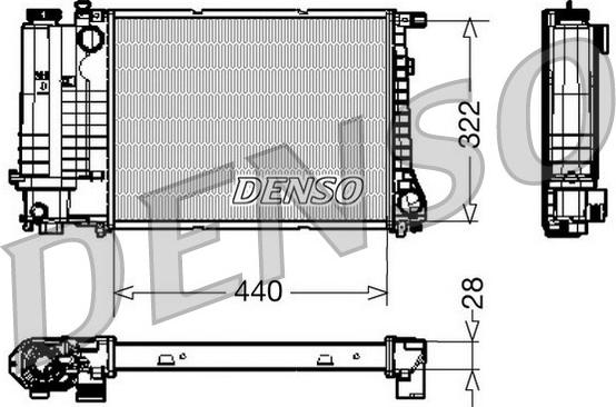 Denso DRM05042 - Radiators, Motora dzesēšanas sistēma autodraugiem.lv