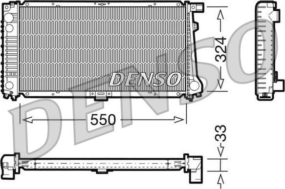 Denso DRM05058 - Radiators, Motora dzesēšanas sistēma autodraugiem.lv