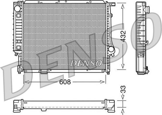 Denso DRM05053 - Radiators, Motora dzesēšanas sistēma autodraugiem.lv