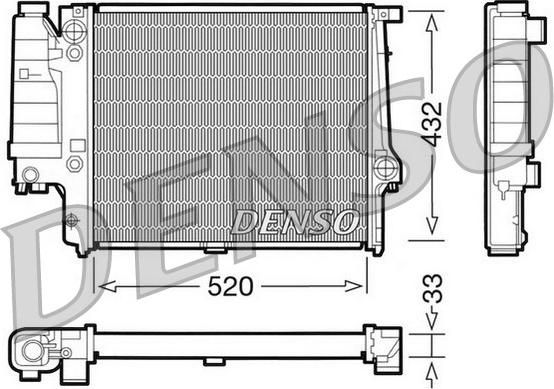 Denso DRM05060 - Radiators, Motora dzesēšanas sistēma autodraugiem.lv