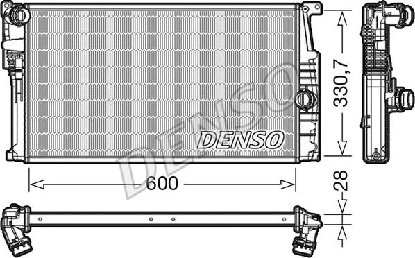 Denso DRM05015 - Radiators, Motora dzesēšanas sistēma autodraugiem.lv