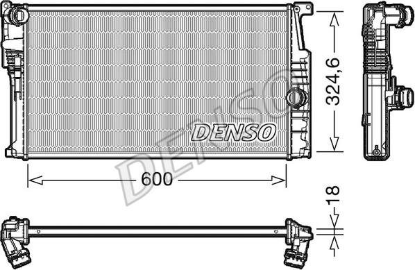 Denso DRM05017 - Radiators, Motora dzesēšanas sistēma autodraugiem.lv