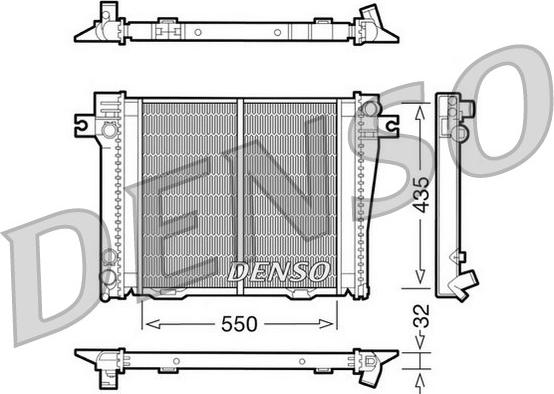 Denso DRM05036 - Radiators, Motora dzesēšanas sistēma autodraugiem.lv