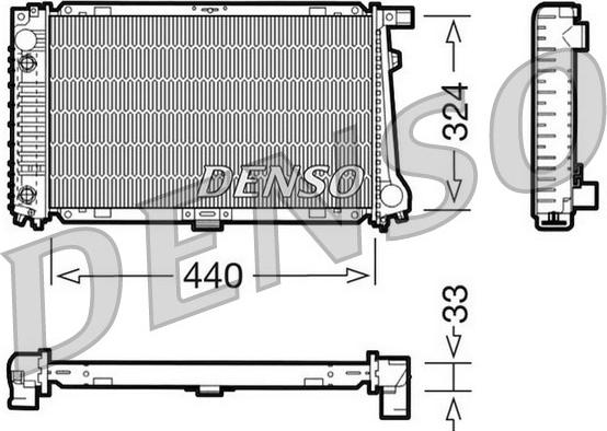 Denso DRM05033 - Radiators, Motora dzesēšanas sistēma autodraugiem.lv