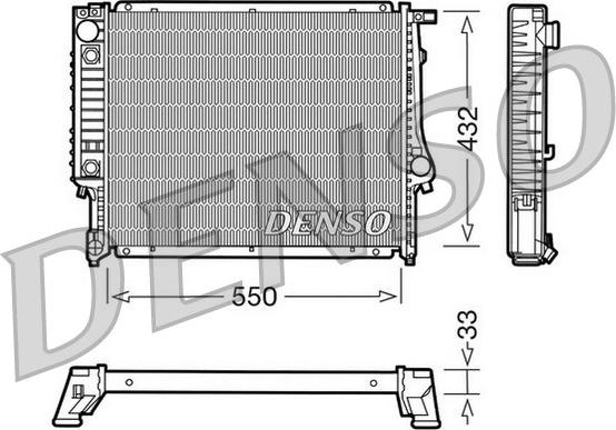 Denso DRM05020 - Radiators, Motora dzesēšanas sistēma autodraugiem.lv