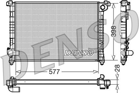 Denso DRM05100 - Radiators, Motora dzesēšanas sistēma autodraugiem.lv