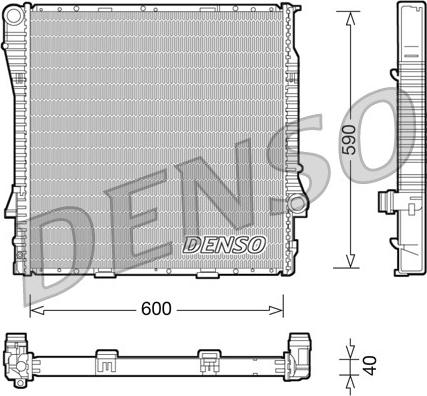 Denso DRM05114 - Radiators, Motora dzesēšanas sistēma autodraugiem.lv