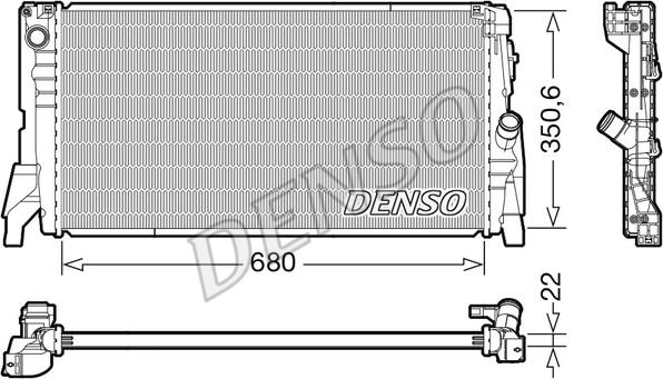 Denso DRM05118 - Radiators, Motora dzesēšanas sistēma autodraugiem.lv