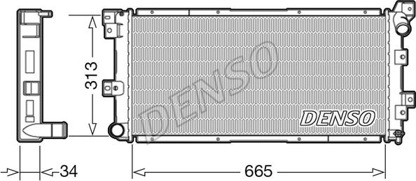 Denso DRM06002 - Radiators, Motora dzesēšanas sistēma autodraugiem.lv