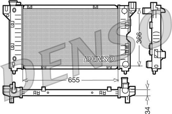 Denso DRM06010 - Radiators, Motora dzesēšanas sistēma autodraugiem.lv