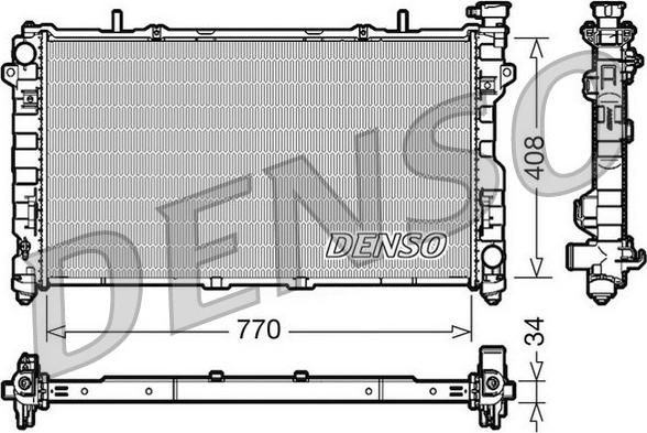 Denso DRM06012 - Radiators, Motora dzesēšanas sistēma autodraugiem.lv