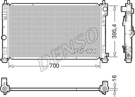 Denso DRM06039 - Radiators, Motora dzesēšanas sistēma autodraugiem.lv