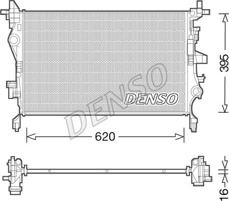 Denso DRM06036 - Radiators, Motora dzesēšanas sistēma autodraugiem.lv