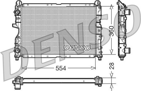 Denso DRM01003 - Radiators, Motora dzesēšanas sistēma autodraugiem.lv