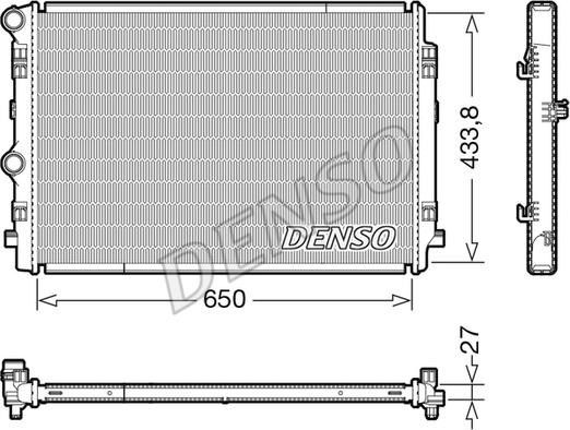 Denso DRM02044 - Radiators, Motora dzesēšanas sistēma autodraugiem.lv