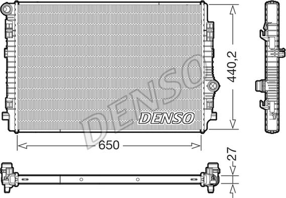 Denso DRM02046 - Radiators, Motora dzesēšanas sistēma autodraugiem.lv