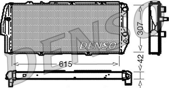 Denso DRM02040 - Radiators, Motora dzesēšanas sistēma autodraugiem.lv