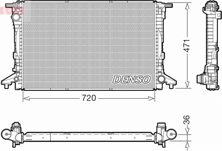 Denso DRM02047 - Radiators, Motora dzesēšanas sistēma autodraugiem.lv