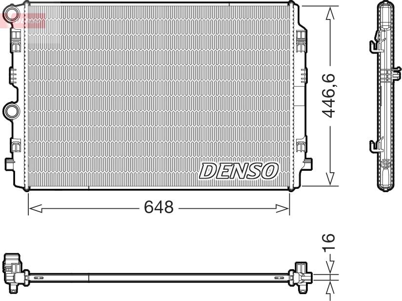 Denso DRM02050 - Radiators, Motora dzesēšanas sistēma autodraugiem.lv