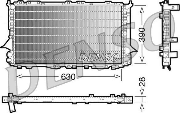 Denso DRM02005 - Radiators, Motora dzesēšanas sistēma autodraugiem.lv