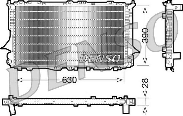 Denso DRM02006 - Radiators, Motora dzesēšanas sistēma autodraugiem.lv