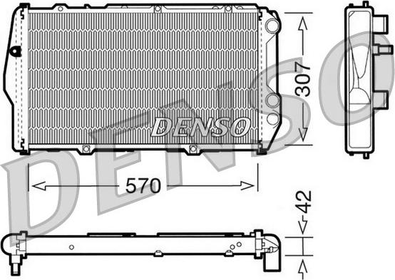 Denso DRM02001 - Radiators, Motora dzesēšanas sistēma autodraugiem.lv