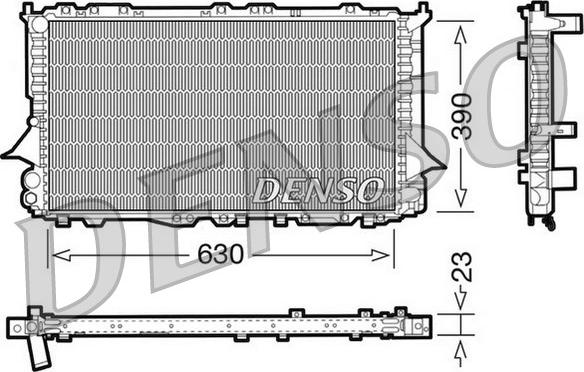 Denso DRM02002 - Radiators, Motora dzesēšanas sistēma autodraugiem.lv