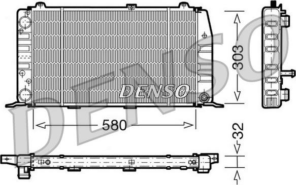 Denso DRM02010 - Radiators, Motora dzesēšanas sistēma autodraugiem.lv