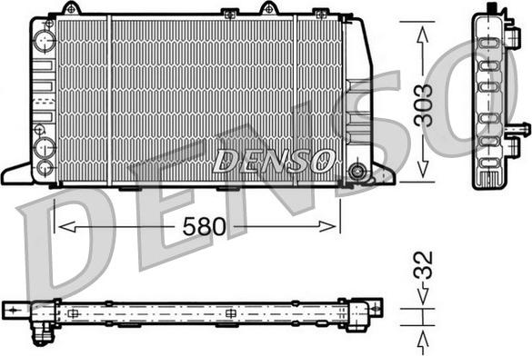 Denso DRM02011 - Radiators, Motora dzesēšanas sistēma autodraugiem.lv