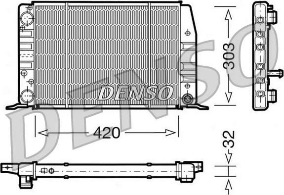 Denso DRM02012 - Radiators, Motora dzesēšanas sistēma autodraugiem.lv