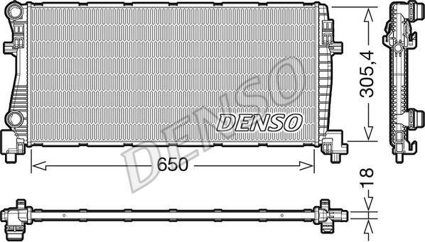 Denso DRM02017 - Radiators, Motora dzesēšanas sistēma autodraugiem.lv