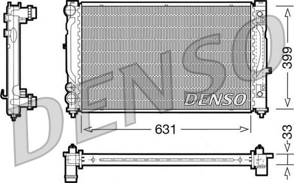 Denso DRM02030 - Radiators, Motora dzesēšanas sistēma autodraugiem.lv