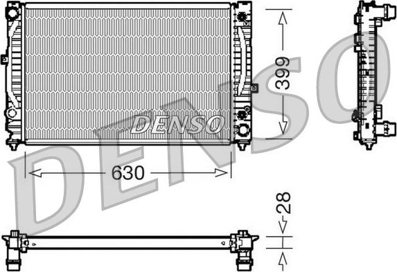 Denso DRM02031 - Radiators, Motora dzesēšanas sistēma autodraugiem.lv