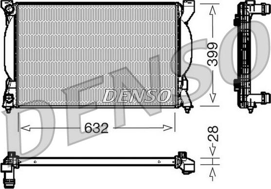 Denso DRM02033 - Radiators, Motora dzesēšanas sistēma autodraugiem.lv