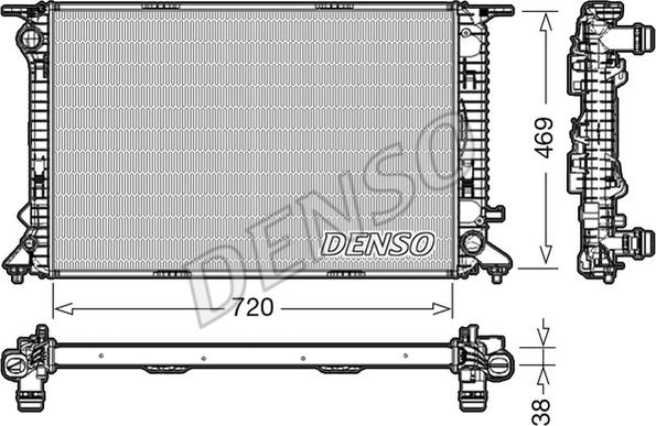 Denso DRM02024 - Radiators, Motora dzesēšanas sistēma autodraugiem.lv