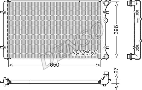 Denso DRM02025 - Radiators, Motora dzesēšanas sistēma autodraugiem.lv