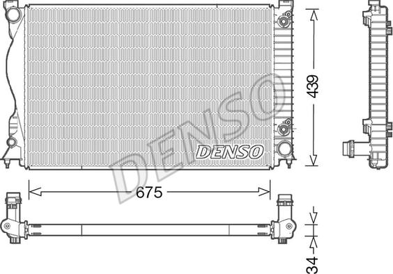 Denso DRM02028 - Radiators, Motora dzesēšanas sistēma autodraugiem.lv