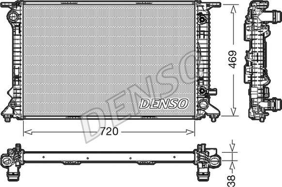 Denso DRM02023 - Radiators, Motora dzesēšanas sistēma autodraugiem.lv