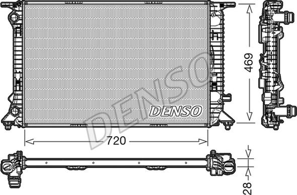 Denso DRM02022 - Radiators, Motora dzesēšanas sistēma autodraugiem.lv