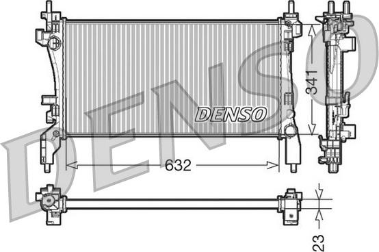 Denso DRM07040 - Radiators, Motora dzesēšanas sistēma autodraugiem.lv