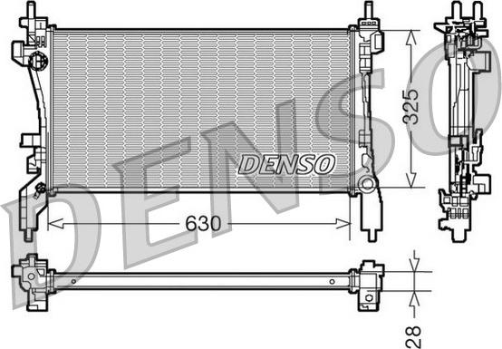 Denso DRM07041 - Radiators, Motora dzesēšanas sistēma autodraugiem.lv