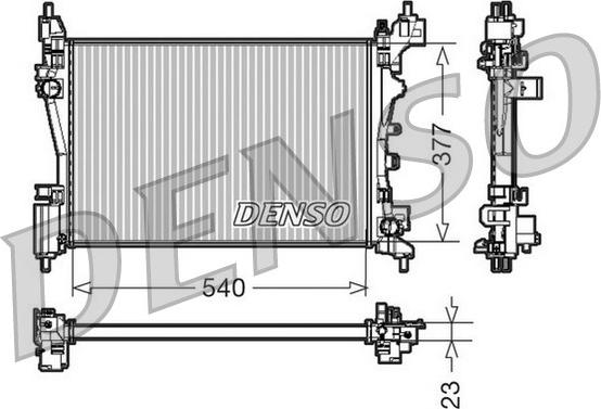 Denso DRM07042 - Radiators, Motora dzesēšanas sistēma autodraugiem.lv