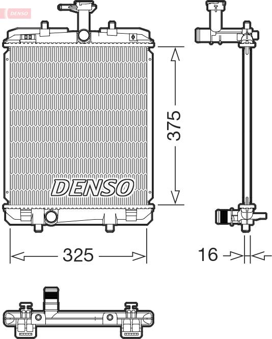 Denso DRM07063 - Radiators, Motora dzesēšanas sistēma autodraugiem.lv