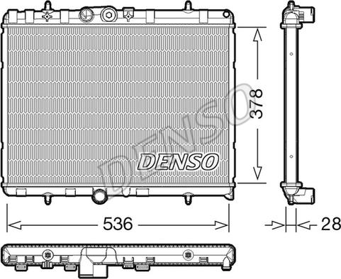 Denso DRM07004 - Radiators, Motora dzesēšanas sistēma autodraugiem.lv