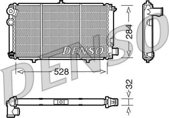 Denso DRM07001 - Radiators, Motora dzesēšanas sistēma autodraugiem.lv