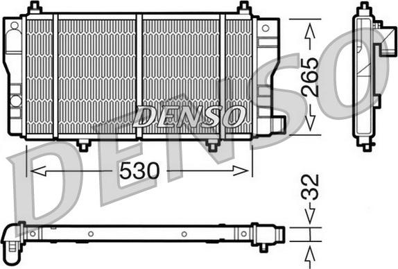 Denso DRM07002 - Radiators, Motora dzesēšanas sistēma autodraugiem.lv