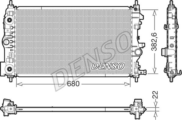 Denso DRM15008 - Radiators, Motora dzesēšanas sistēma autodraugiem.lv