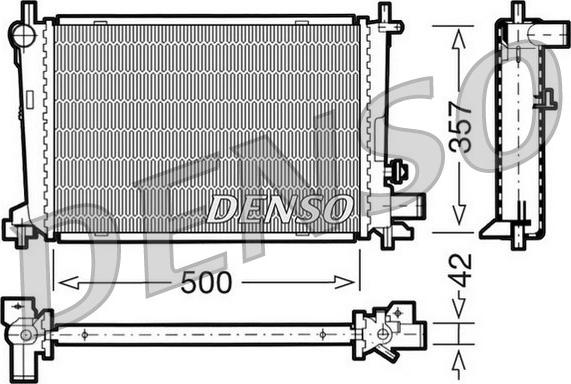 Denso DRM10040 - Radiators, Motora dzesēšanas sistēma autodraugiem.lv