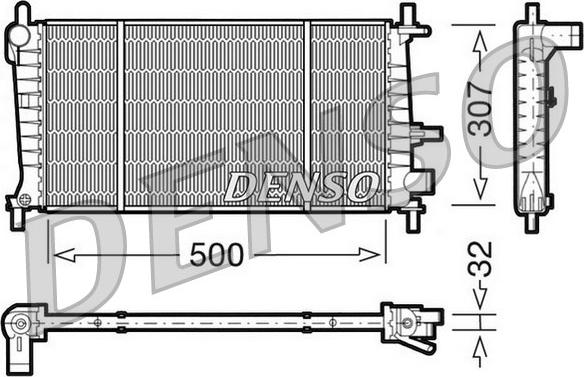 Denso DRM10041 - Radiators, Motora dzesēšanas sistēma autodraugiem.lv